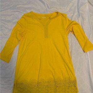 Lands' End Yellow Tunic Top / swim cover